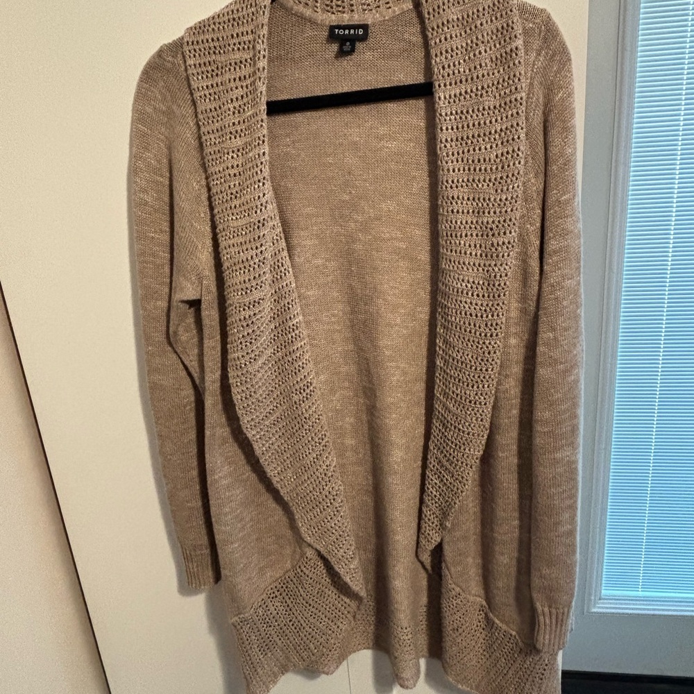 Torrid Tan Knit Cardigan Sweater